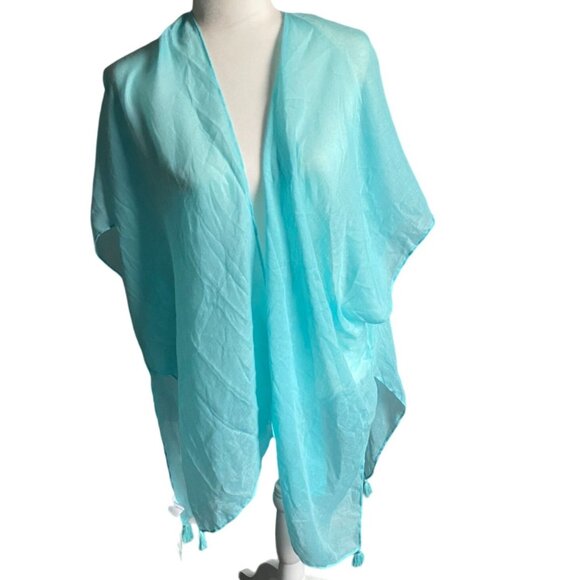 Women Kimono Style Swimming Suit Cover-Light Weight-Teal-One Size-NWT - Picture 1 of 4